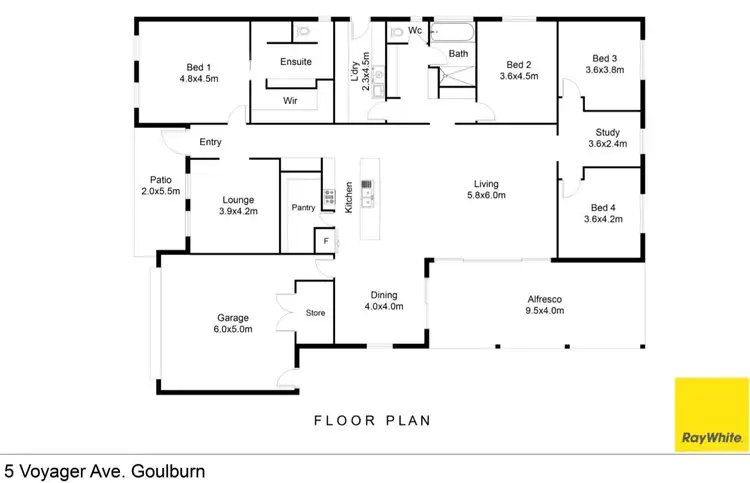 Floorplan of Homely house listing, 5 Voyager Avenue, Goulburn NSW 2580