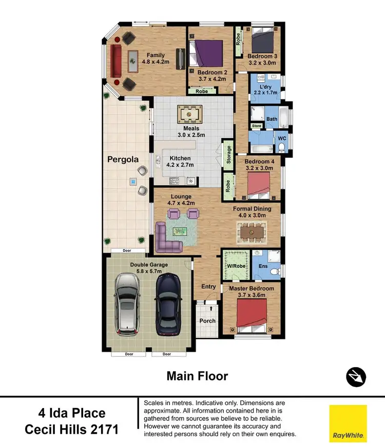 Floorplan of Homely house listing, 4 Ida Place, Cecil Hills NSW 2171