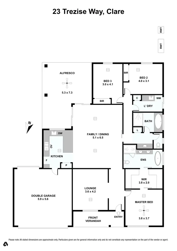 Floorplan of Homely house listing, 23 Trezise Way, Clare SA 5453