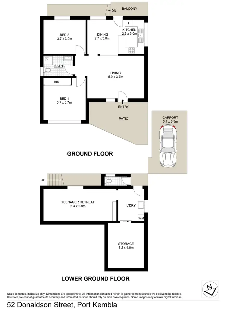 Floorplan of Homely house listing, 52 Donaldson Street, Port Kembla NSW 2505