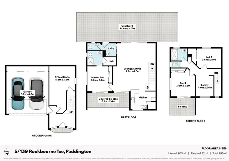 Floorplan of Homely townhouse listing, 5/139 Rockbourne Terrace, Paddington QLD 4064