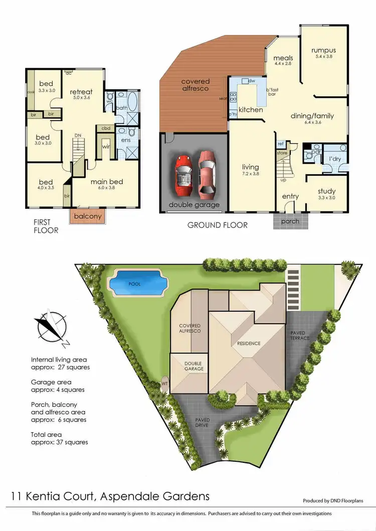 Floorplan of Homely house listing, 11 Kentia Court, Aspendale Gardens VIC 3195