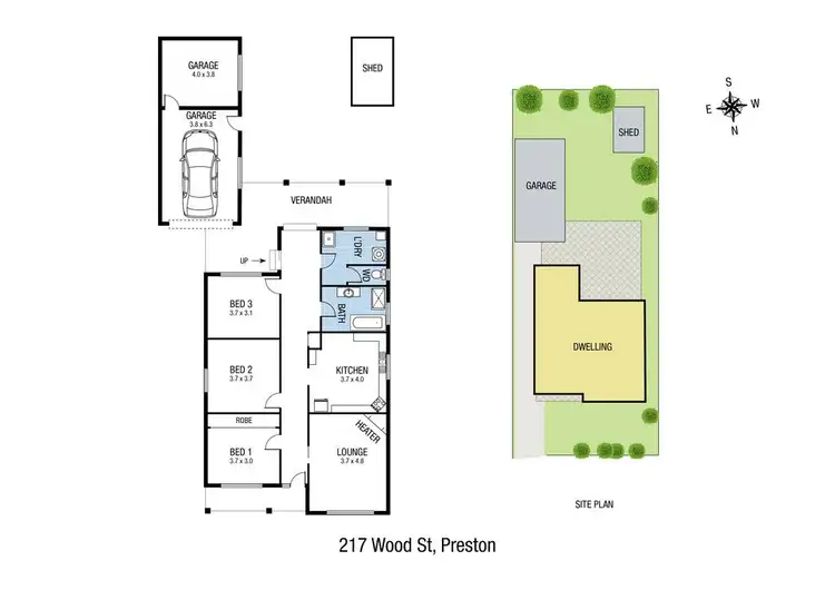 Floorplan of Homely house listing, 217 Wood Street, Preston VIC 3072