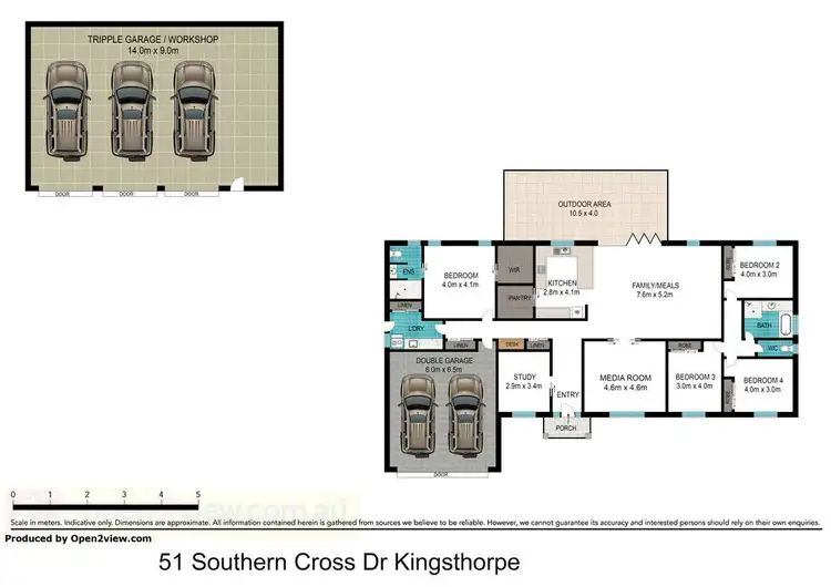 Floorplan of Homely house listing, 51 Southern Cross Drive, Kingsthorpe QLD 4400