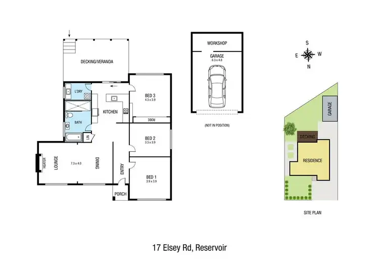 Floorplan of Homely house listing, 17 Elsey Road, Reservoir VIC 3073
