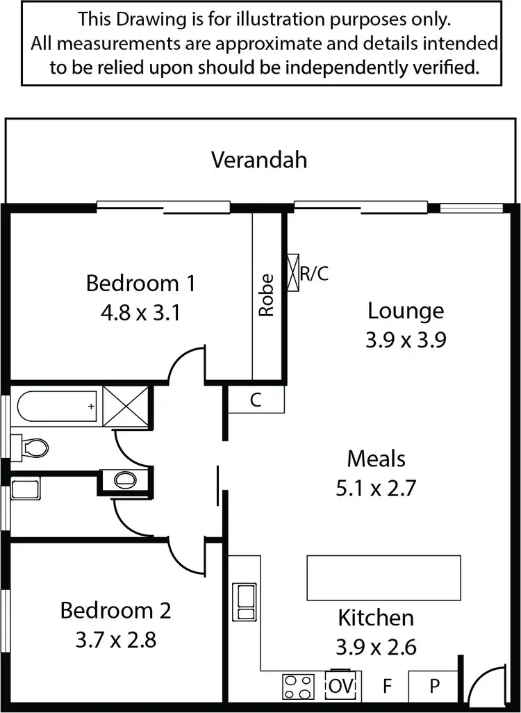 Floorplan of Homely unit listing, 10/70 Military Road, Tennyson SA 5022