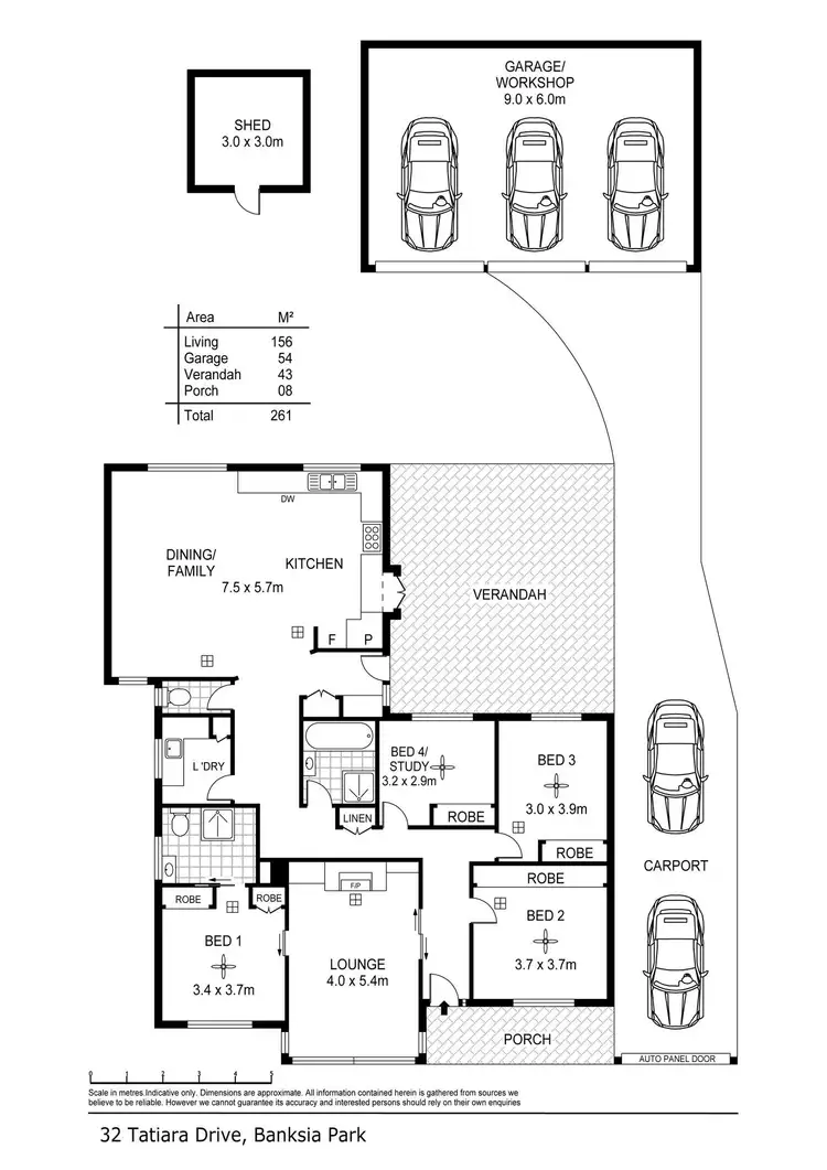 Floorplan of Homely house listing, 32 Tatiara Drive, Banksia Park SA 5091