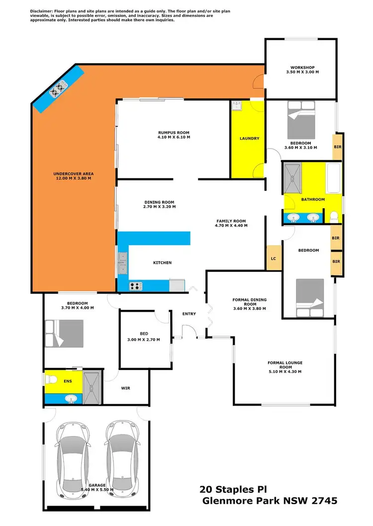 Floorplan of Homely house listing, 20 Staples Place, Glenmore Park NSW 2745