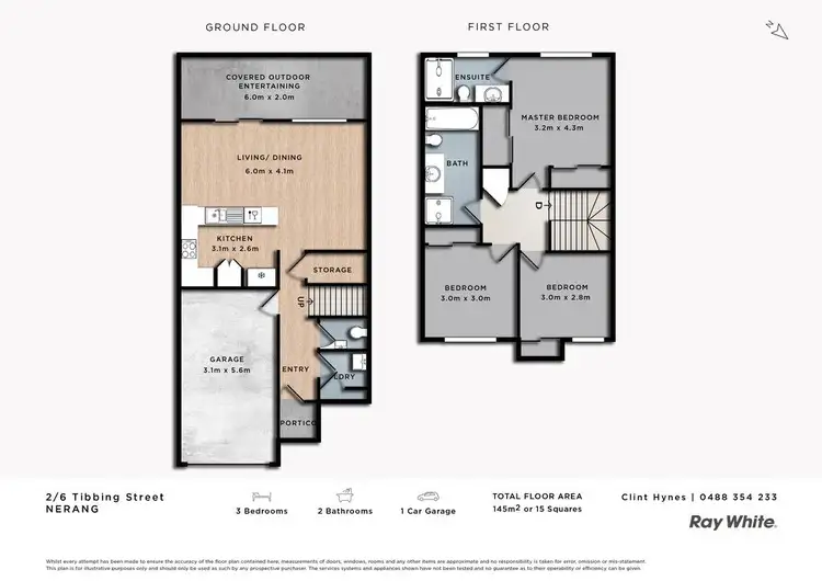 Floorplan of Homely townhouse listing, 2/6 Tibbing Street, Nerang QLD 4211