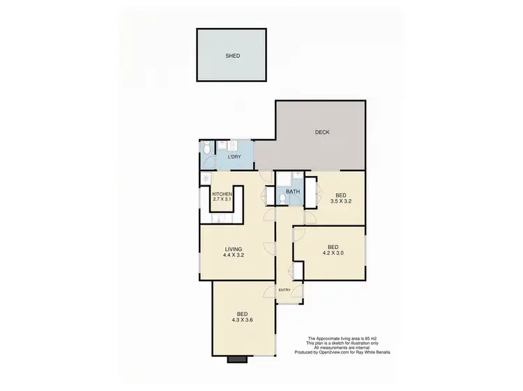Floorplan of Homely house listing, 12 Elizabeth Street, Benalla VIC 3672