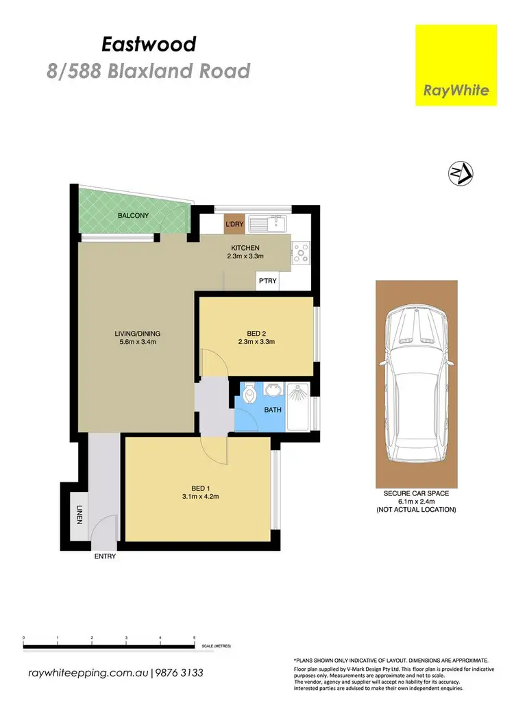 Floorplan of Homely unit listing, 8/588 Blaxland Road, Eastwood NSW 2122