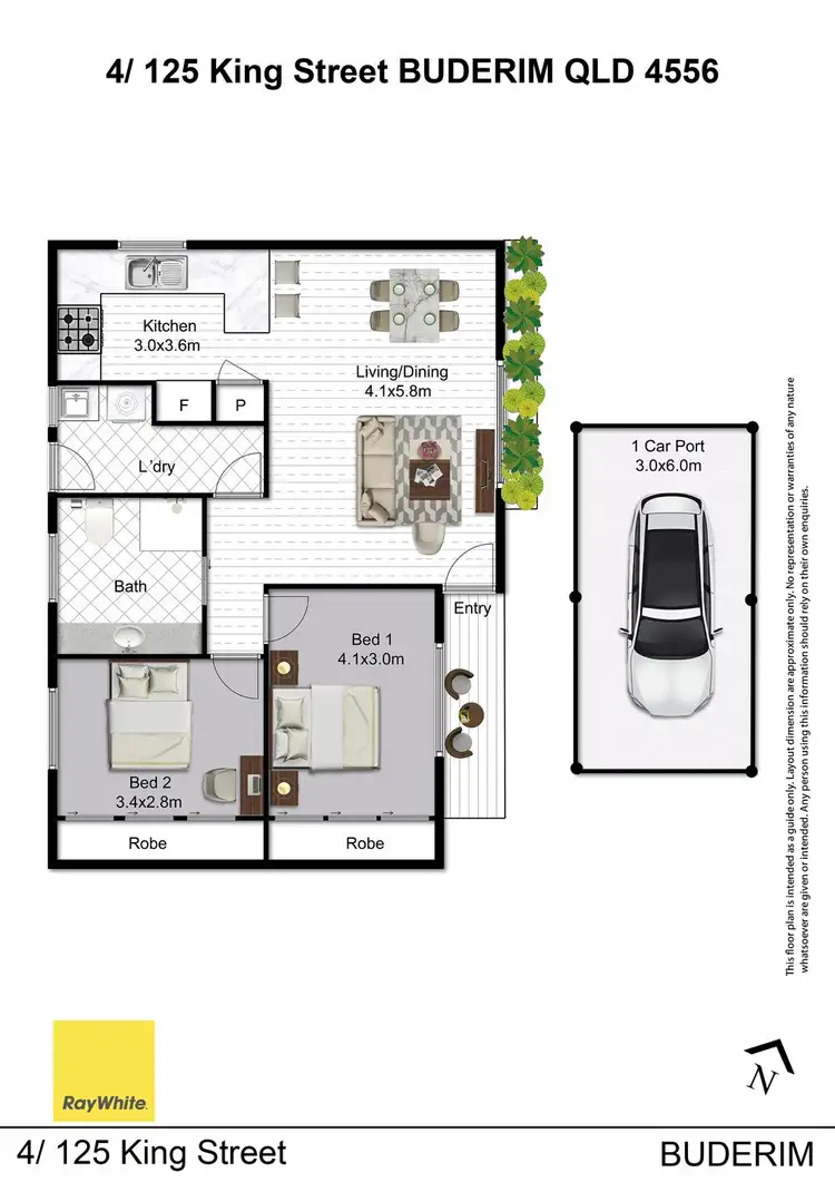 Floorplan of Homely unit listing, 4/123-125 King Street, Buderim QLD 4556