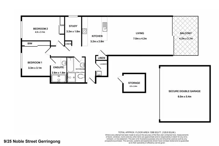 Floorplan of Homely unit listing, 9/25 Noble Street, Gerringong NSW 2534