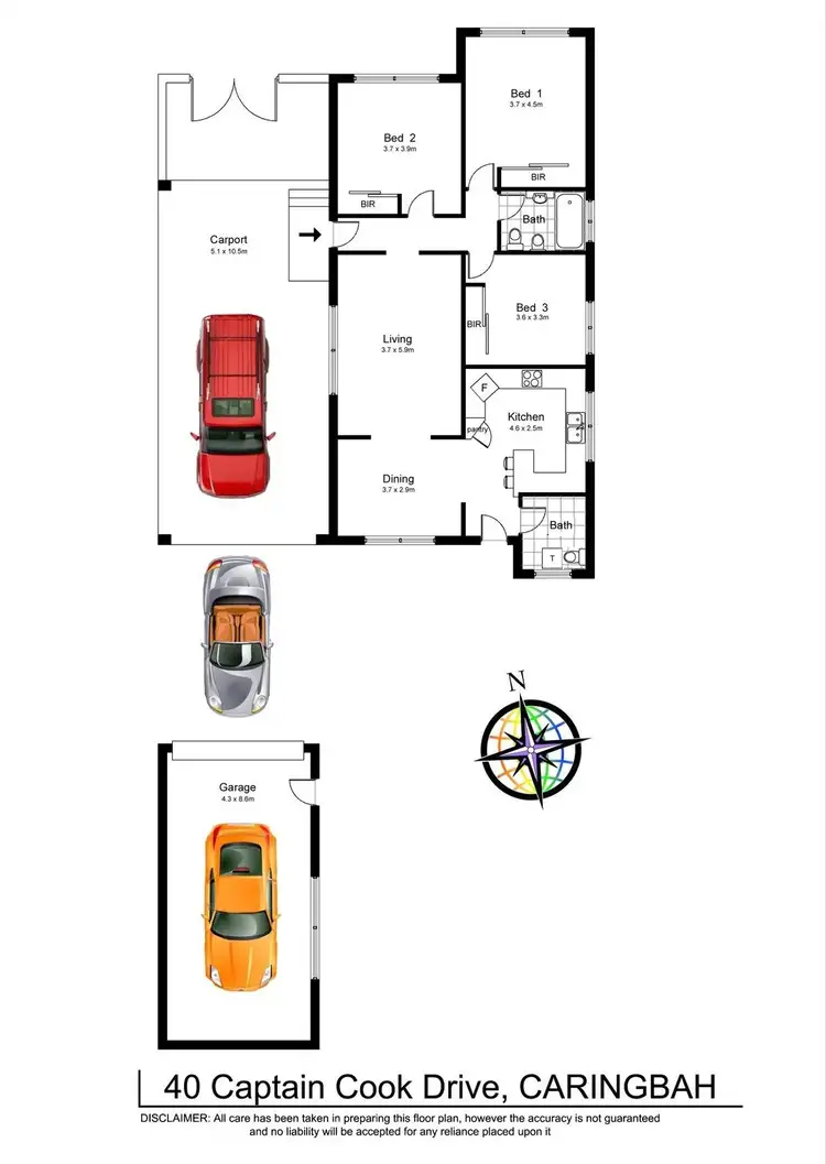 Floorplan of Homely house listing, 40 Captain Cook Drive, Caringbah NSW 2229