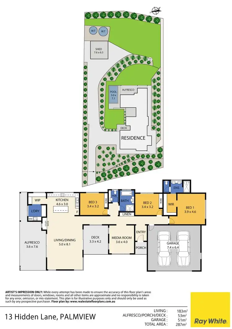 Floorplan of Homely house listing, 13 Hidden Lane, Palmview QLD 4553