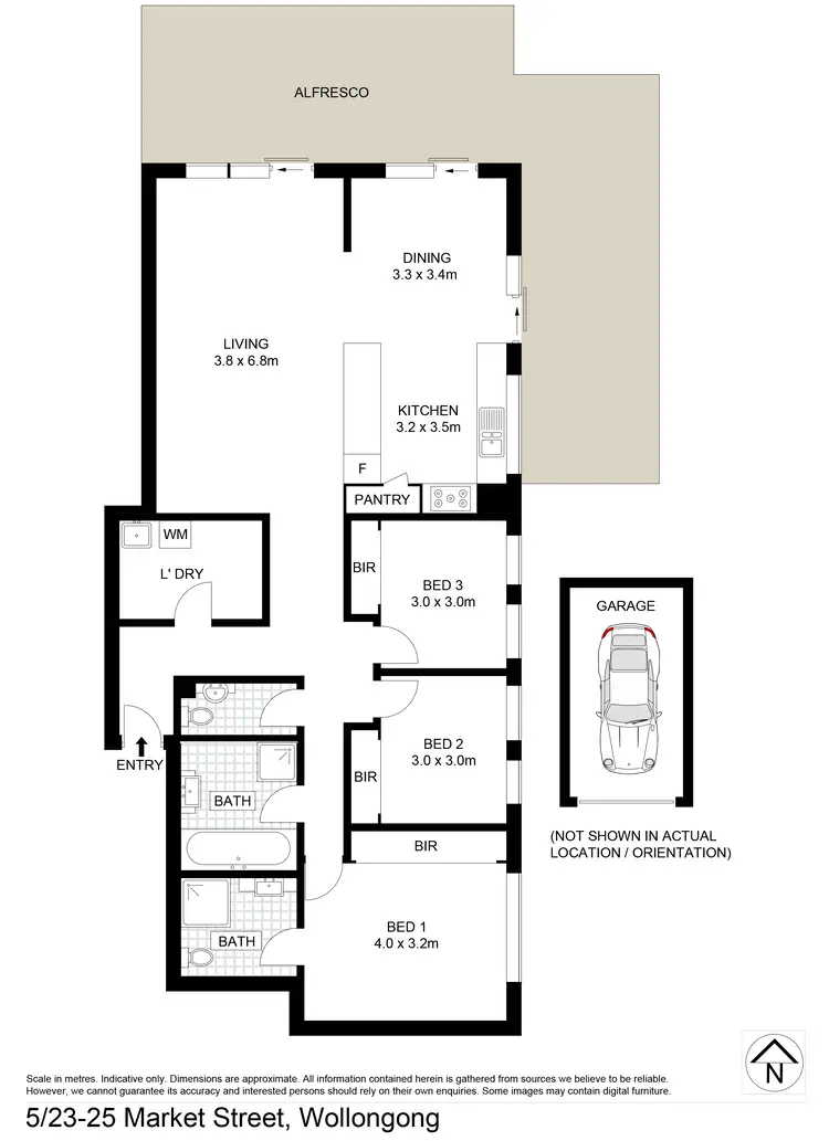Floorplan of Homely apartment listing, 5/23-25 Market Street, Wollongong NSW 2500