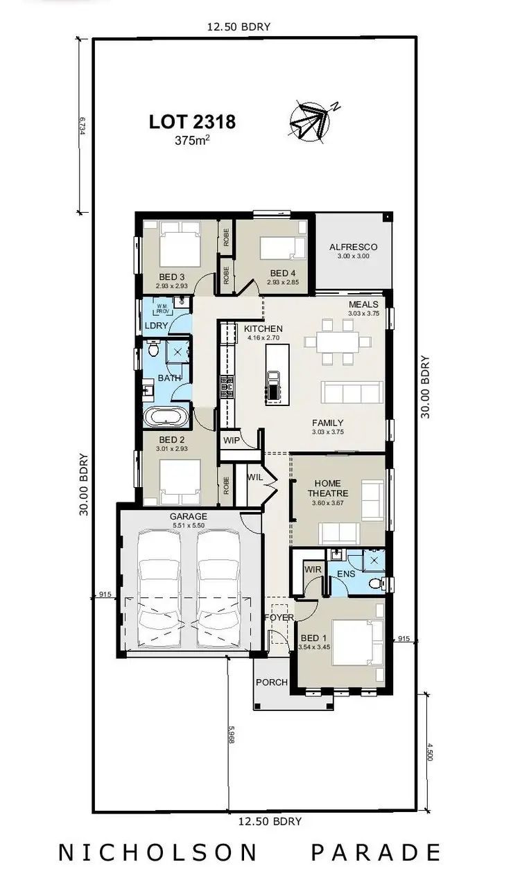 Floorplan of Homely house listing, Lot 2318 Nicholson Parade, Spring Farm NSW 2570