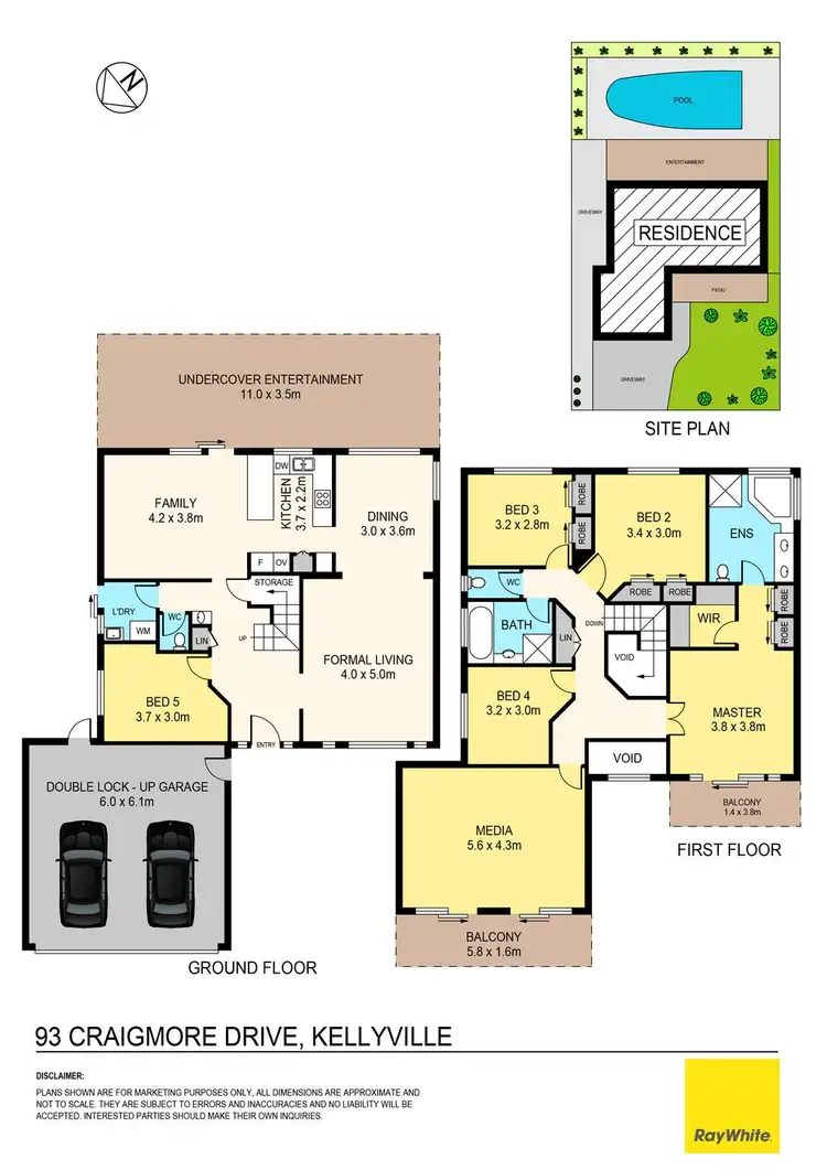 Floorplan of Homely house listing, 93 Craigmore Drive, Kellyville NSW 2155