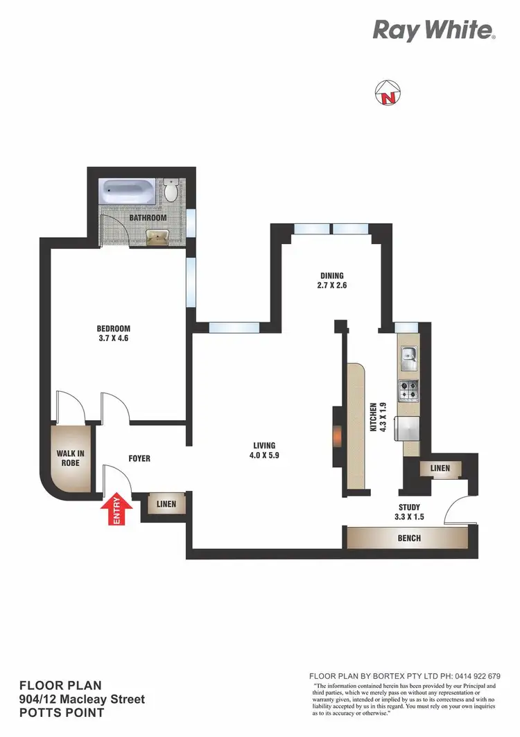 Floorplan of Homely apartment listing, 904/12 Macleay Street, Potts Point NSW 2011
