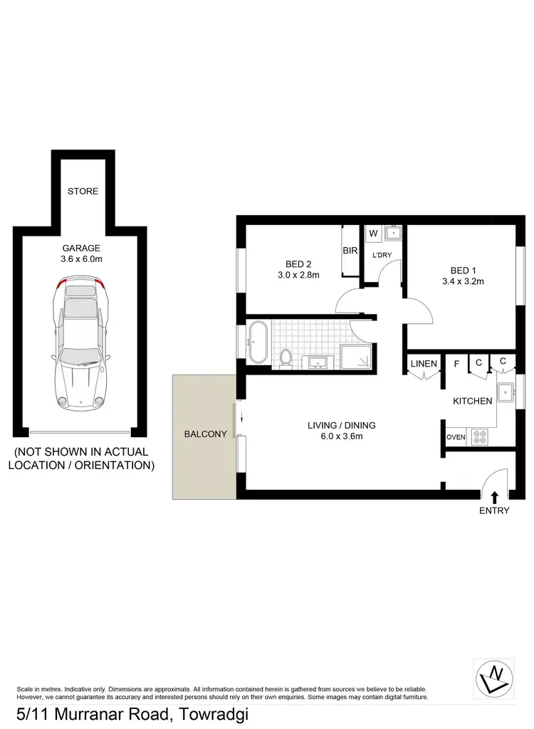 Floorplan of Homely unit listing, 5/11 Murranar Road, Towradgi NSW 2518