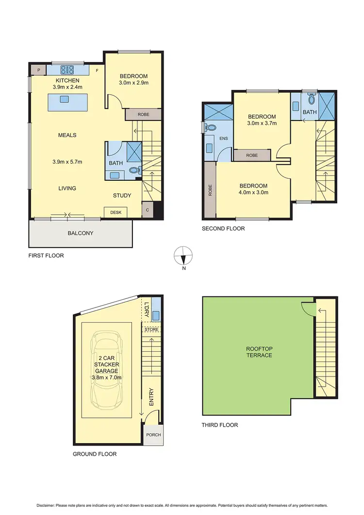 Floorplan of Homely townhouse listing, 5/6 Walker Street, Moonee Ponds VIC 3039