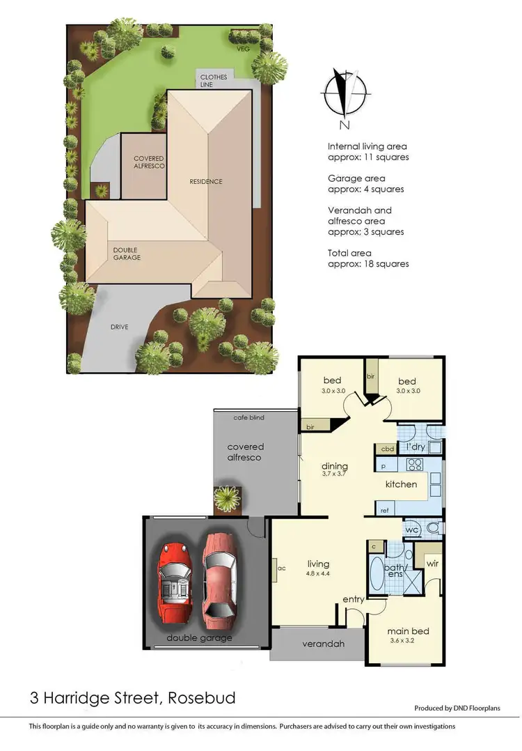 Floorplan of Homely house listing, 3 Harridge Street, Rosebud VIC 3939