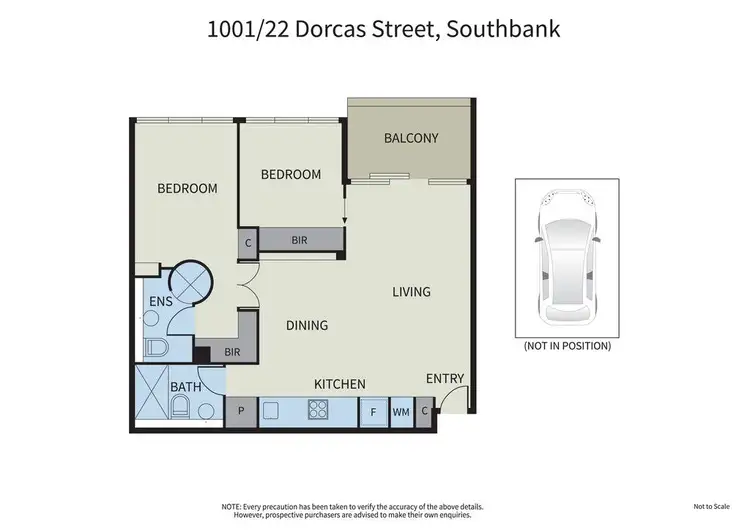 Floorplan of Homely apartment listing, 1001/22 Dorcas Street, Southbank VIC 3006