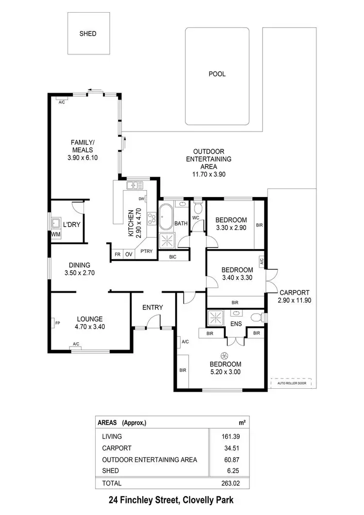 Floorplan of Homely house listing, 24 Finchley Street, Clovelly Park SA 5042