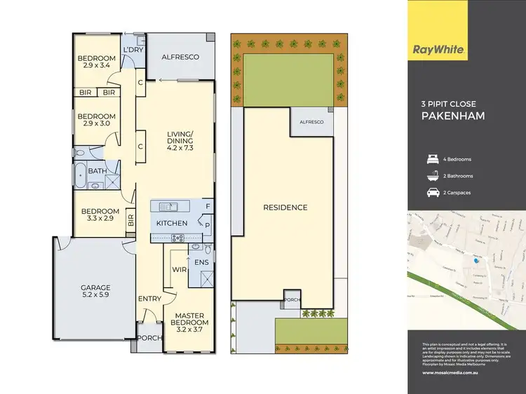 Floorplan of Homely house listing, 3 Pipit Close, Pakenham VIC 3810