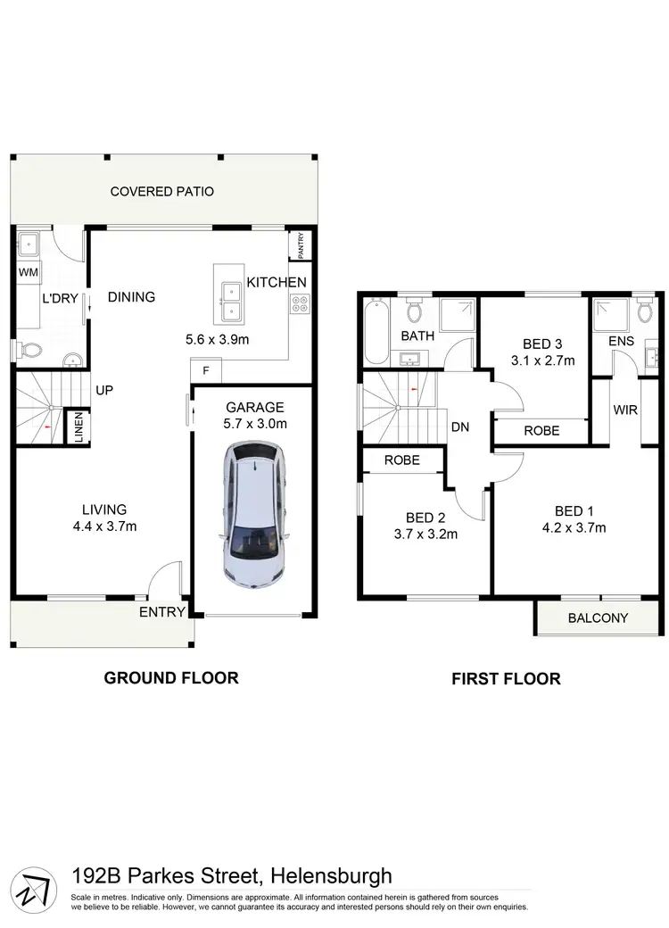 Floorplan of Homely semi-detached listing, 192B Parkes Street, Helensburgh NSW 2508