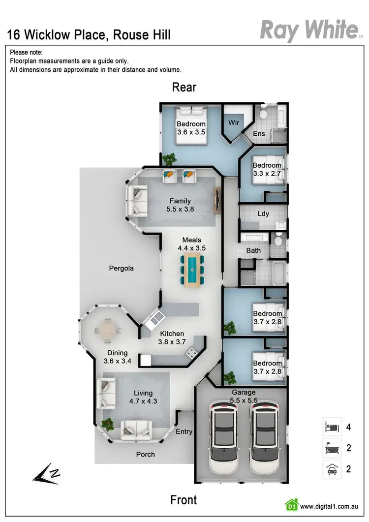 Floorplan of Homely house listing, 16 Wicklow Place, Rouse Hill NSW 2155