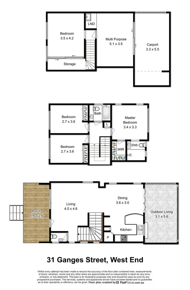 Floorplan of Homely house listing, 31 Ganges Street, West End QLD 4101