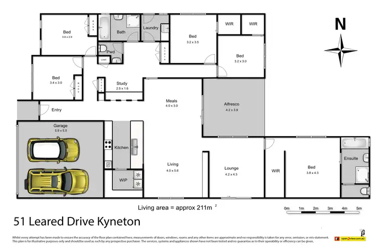 Floorplan of Homely house listing, 51 Leared Drive, Kyneton VIC 3444
