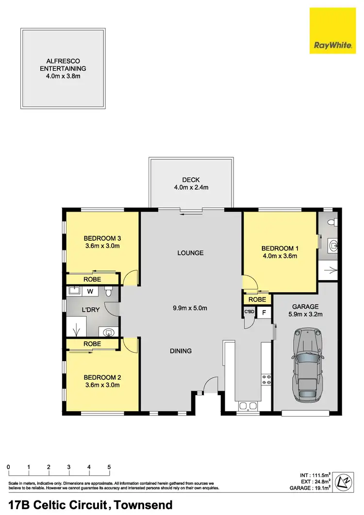 Floorplan of Homely townhouse listing, 17B Celtic Circuit, Townsend NSW 2463
