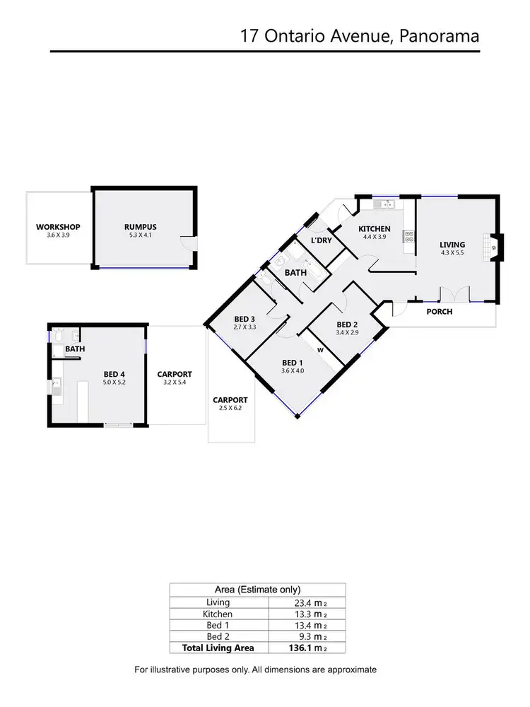 Floorplan of Homely house listing, 17 Ontario Avenue, Panorama SA 5041