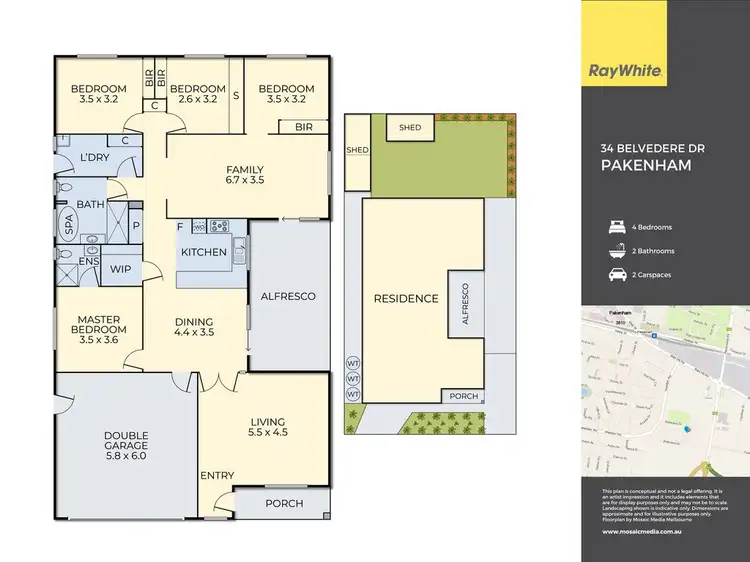 Floorplan of Homely house listing, 34 Belvedere Drive, Pakenham VIC 3810
