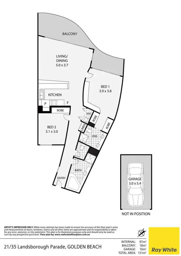 Floorplan of Homely apartment listing, 21/35 Landsborough Parade, Golden Beach QLD 4551