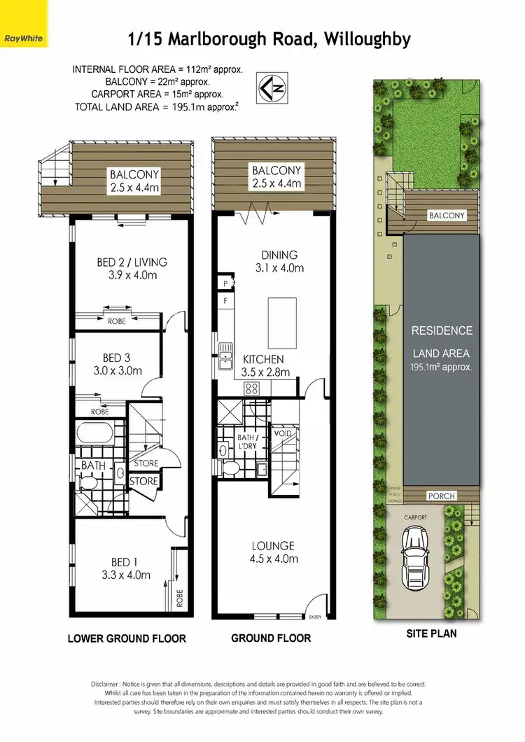 Floorplan of Homely house listing, 1/15 Marlborough Road, Willoughby NSW 2068