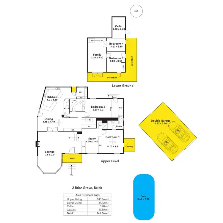 Floorplan of Homely house listing, 2 Briar Grove, Belair SA 5052