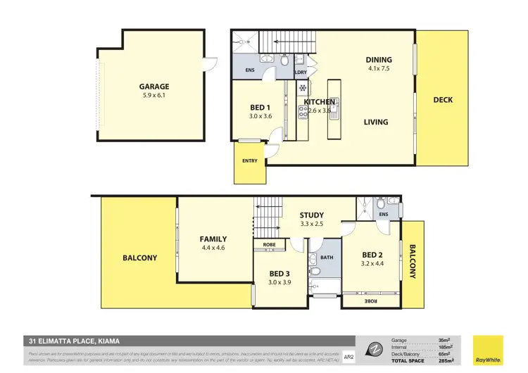 Floorplan of Homely semi-detached listing, 31 Elimatta Place, Kiama NSW 2533