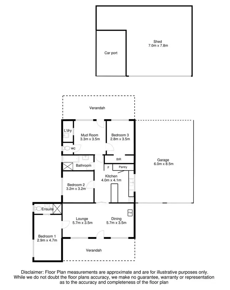 Floorplan of Homely house listing, 5 Mulga Street, Mount Gambier SA 5290