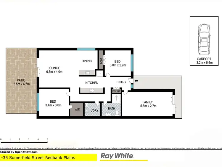 Floorplan of Homely semi-detached listing, 1/35 Somerfield Street, Redbank Plains QLD 4301