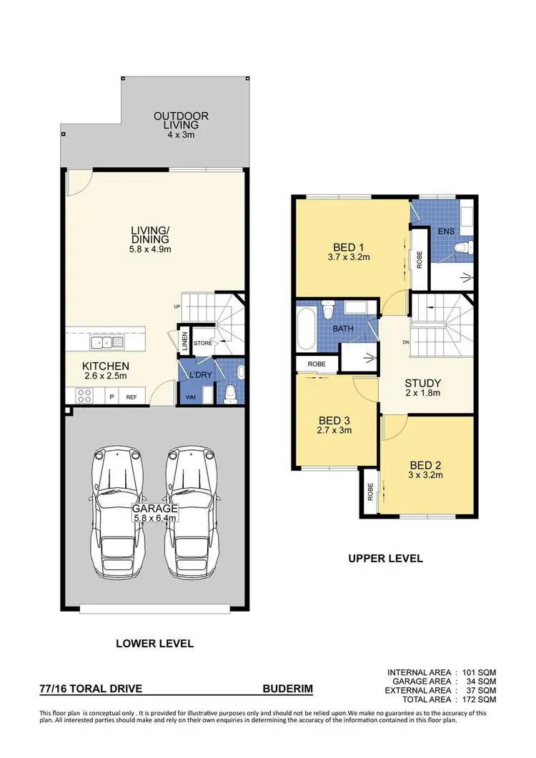 Floorplan of Homely unit listing, 77/16 Toral Drive, Buderim QLD 4556