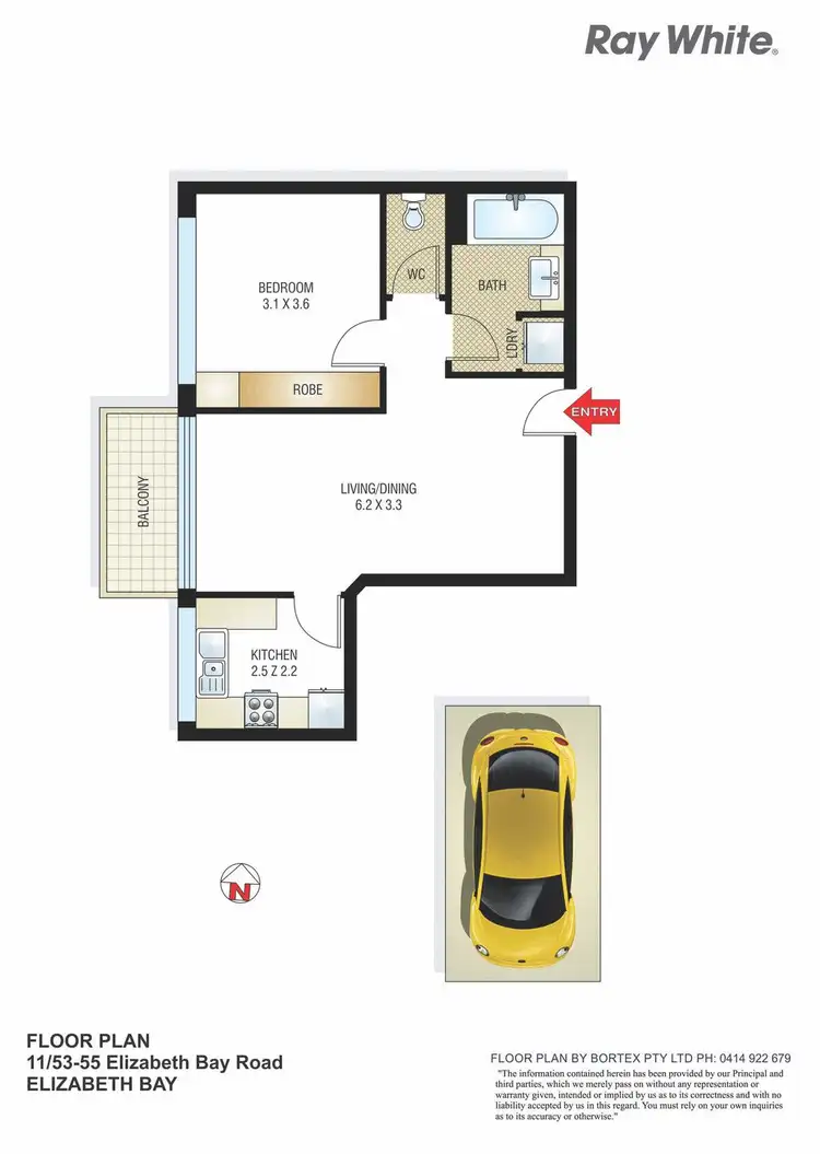 Floorplan of Homely apartment listing, 11/53-55 Elizabeth Bay Road, Elizabeth Bay NSW 2011