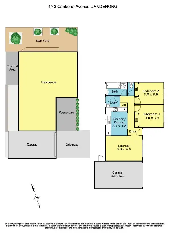 Floorplan of Homely unit listing, 4/43 Canberra Avenue, Dandenong VIC 3175