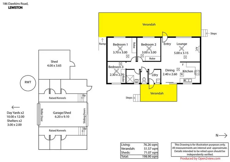 Floorplan of Homely house listing, 186 Dawkins Road, Lewiston SA 5501