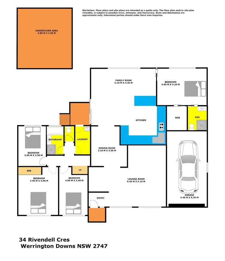 Floorplan of Homely house listing, 34 Rivendell Crescent, Werrington Downs NSW 2747