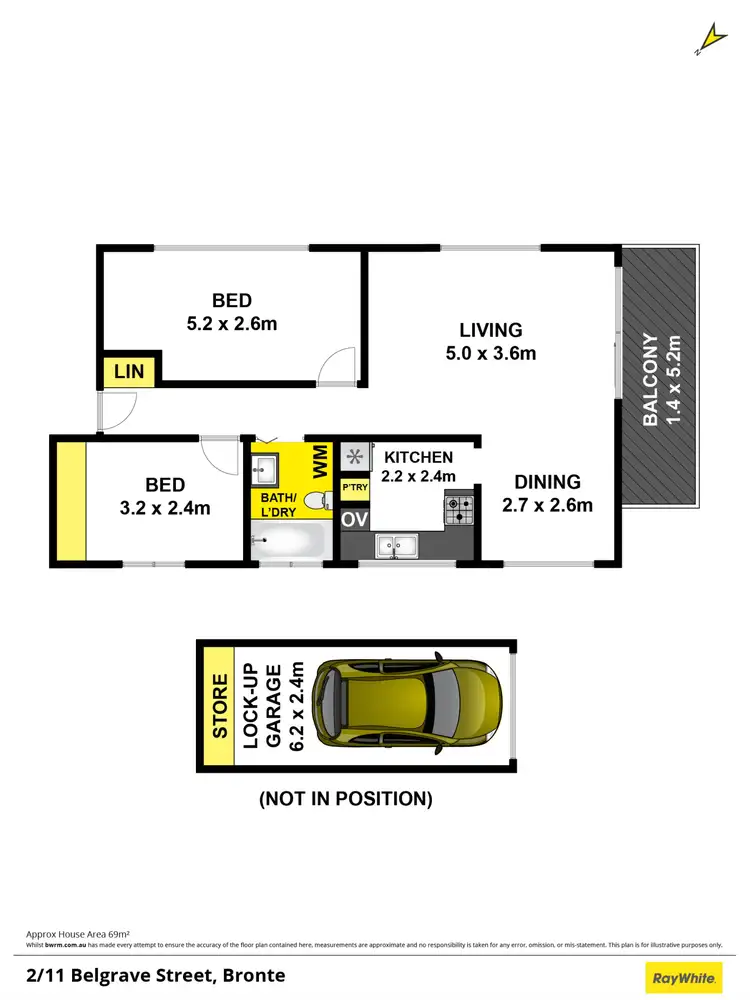 Floorplan of Homely apartment listing, 2/11 Belgrave Street, Bronte NSW 2024
