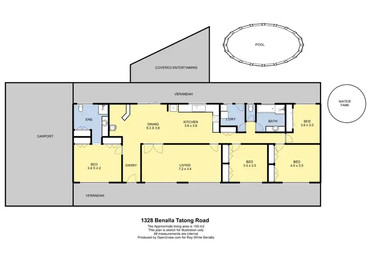 Floorplan of Homely house listing, 1328 Benalla-Tatong Road, Benalla VIC 3672