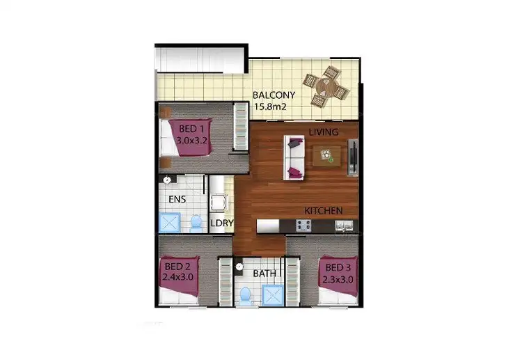 Floorplan of Homely unit listing, 5/5 Fairy Street, Moorooka QLD 4105